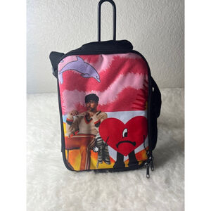 Hip-Hop Durable Neoprene Lunch Tote Bags For Beach - Bad Bunny Rapper